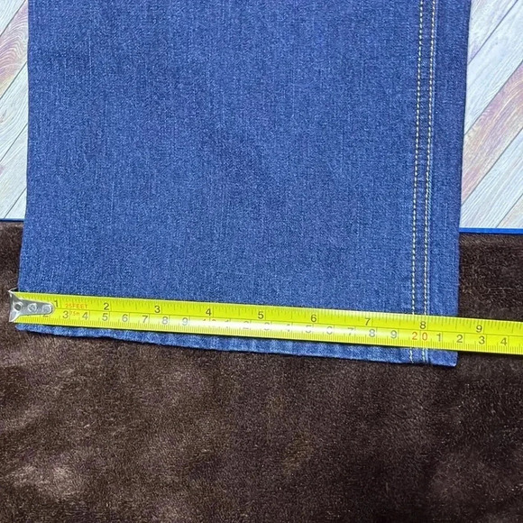 Lands End Relaxed Fit Jeans Stretch Plus Size Comfy Casual Dark Wash - Picture 3 of 7